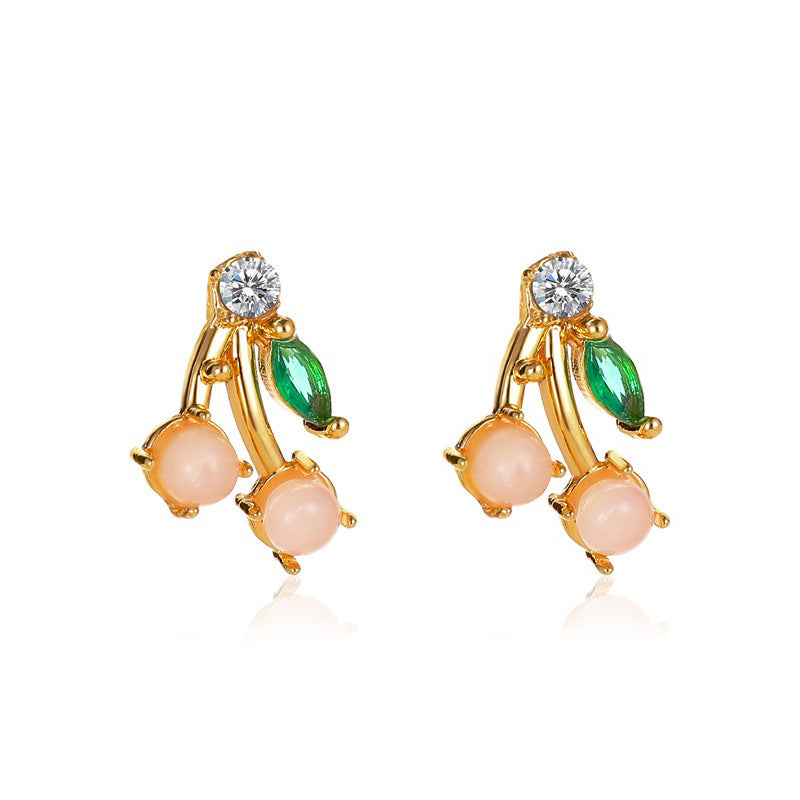 Wholesale long cherry creative design cute earrings